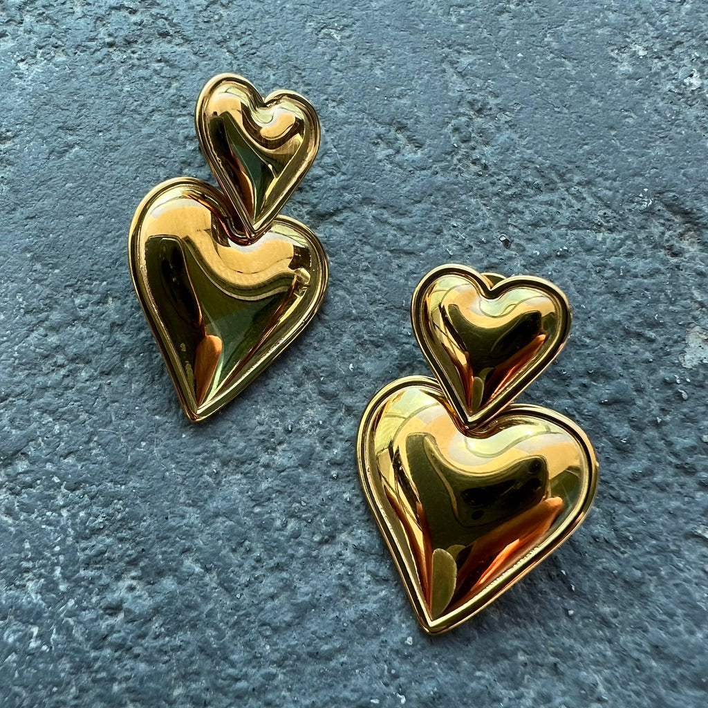 Lily Heart Earrings