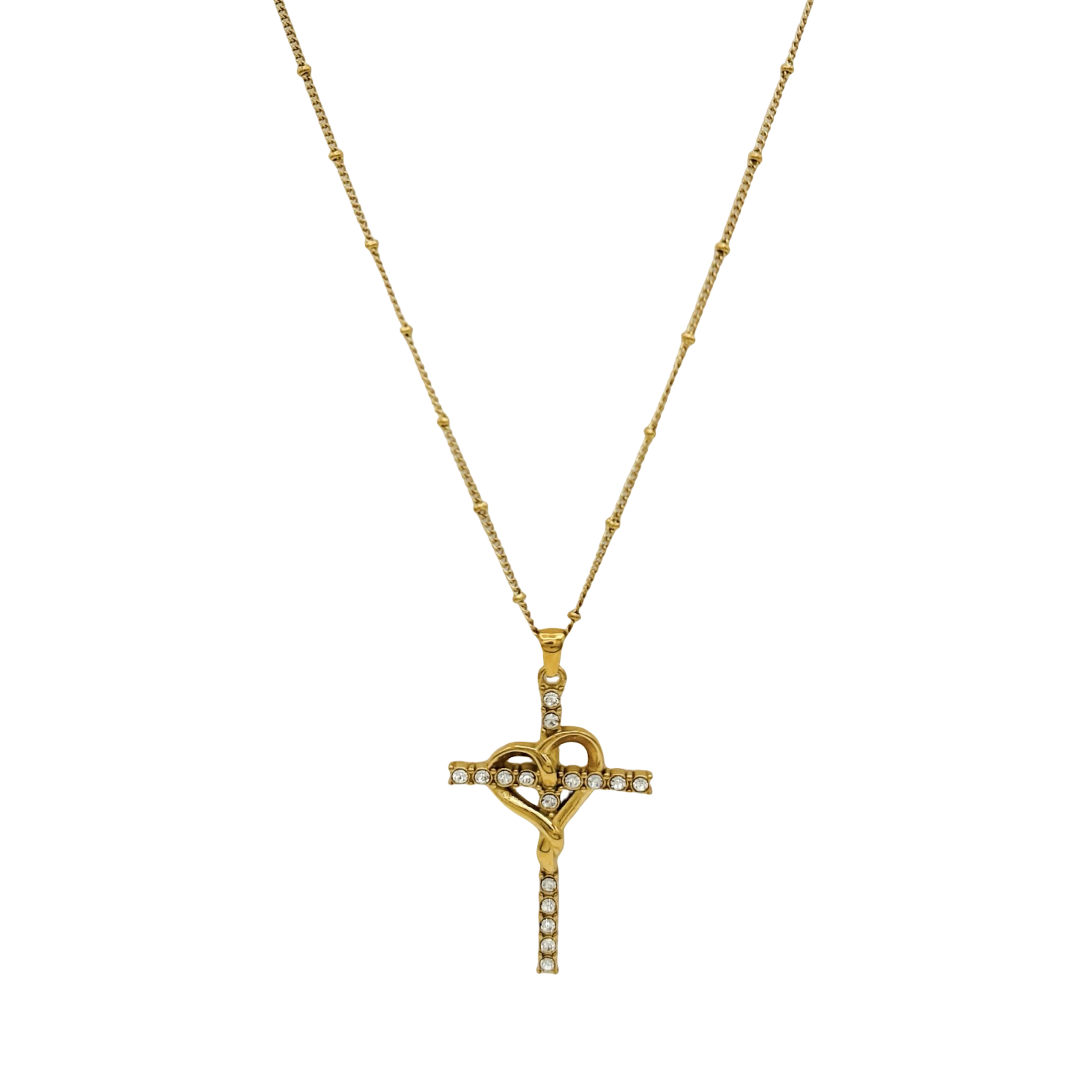 Mother Mary Heart Cross Pendant Necklace | Saint Jewelry Mother Mary Heart Cross Pendant Necklace | Saint Jewelry