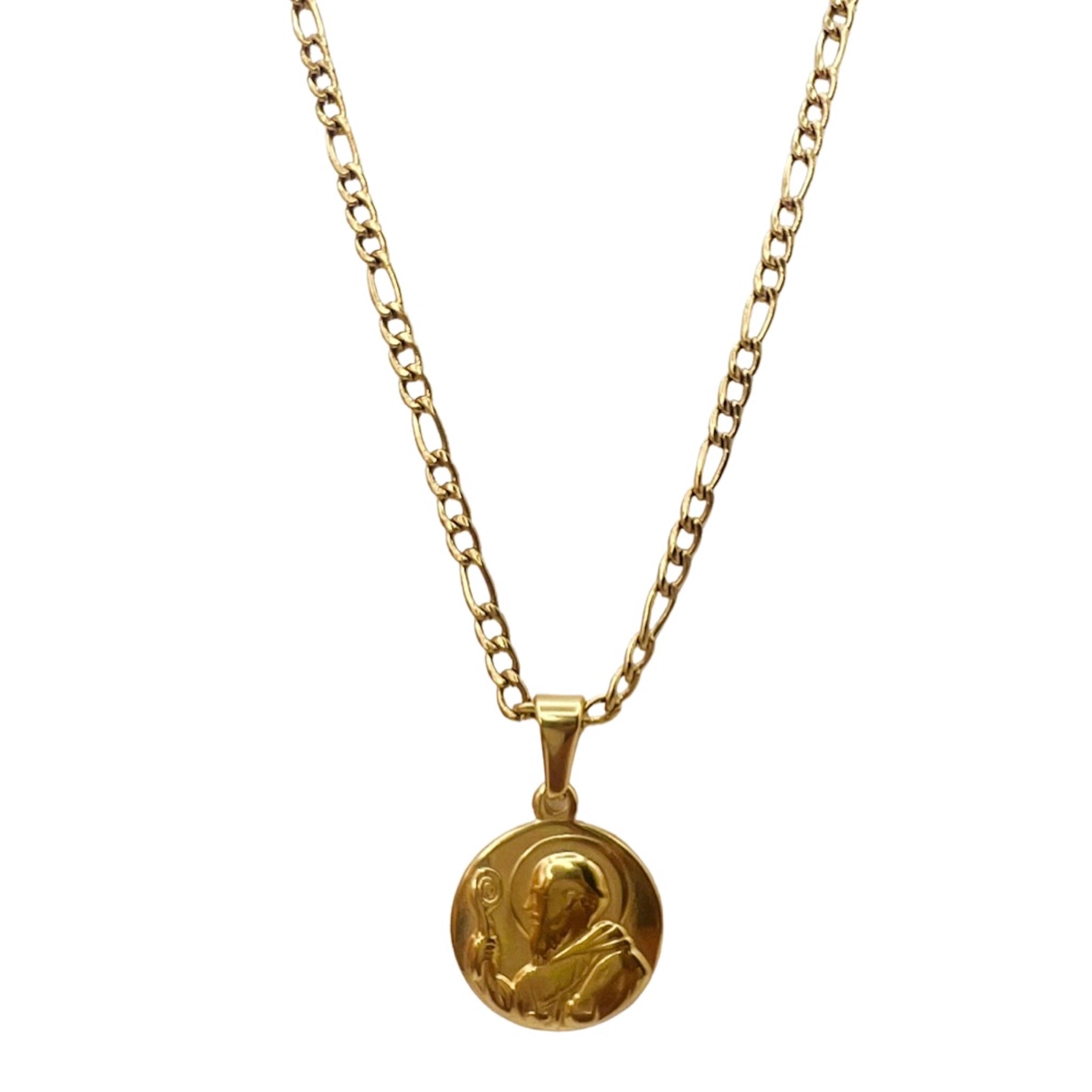Saint Benedict Medallion Necklace Saint Jewelry