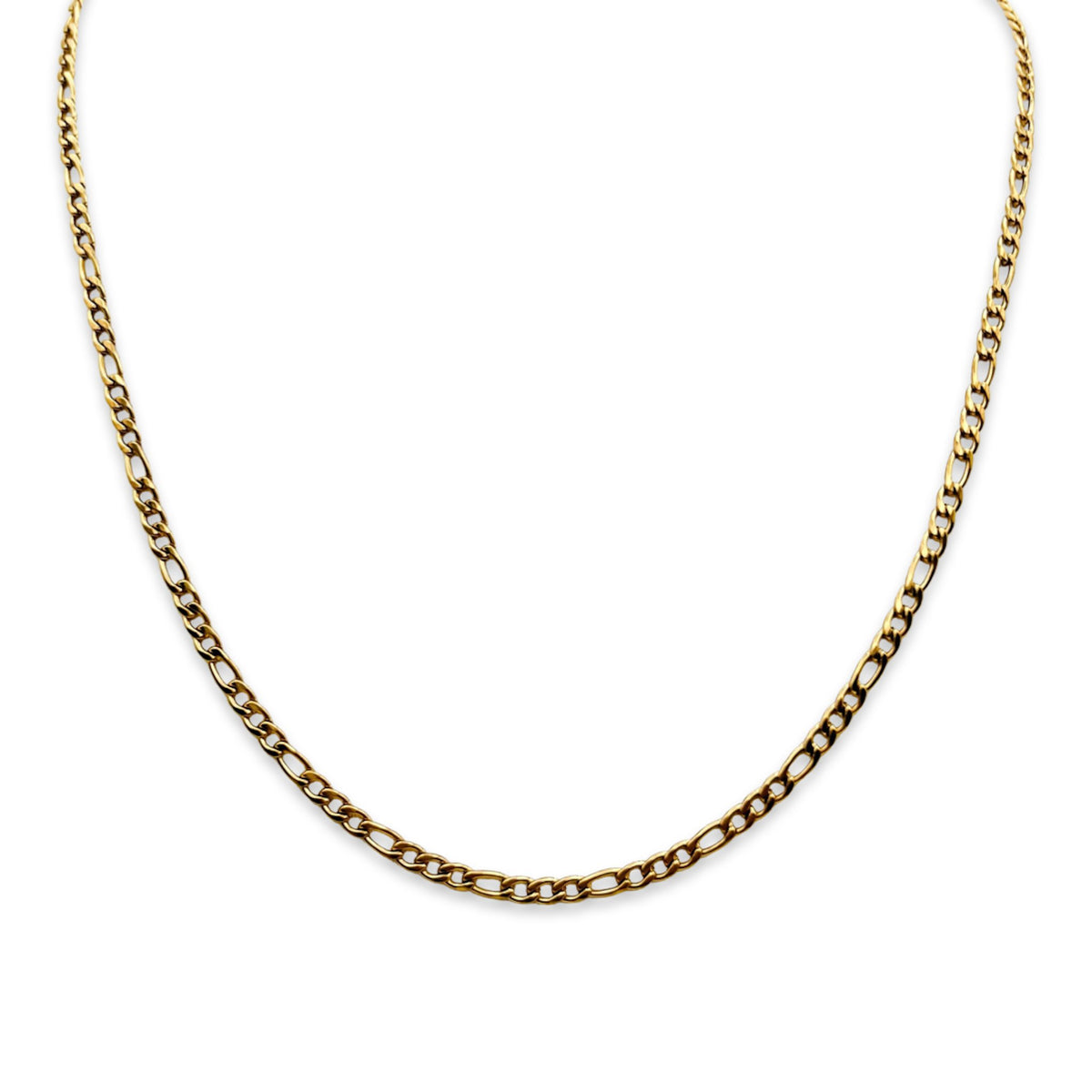 Gold plated figaro sales chain necklace