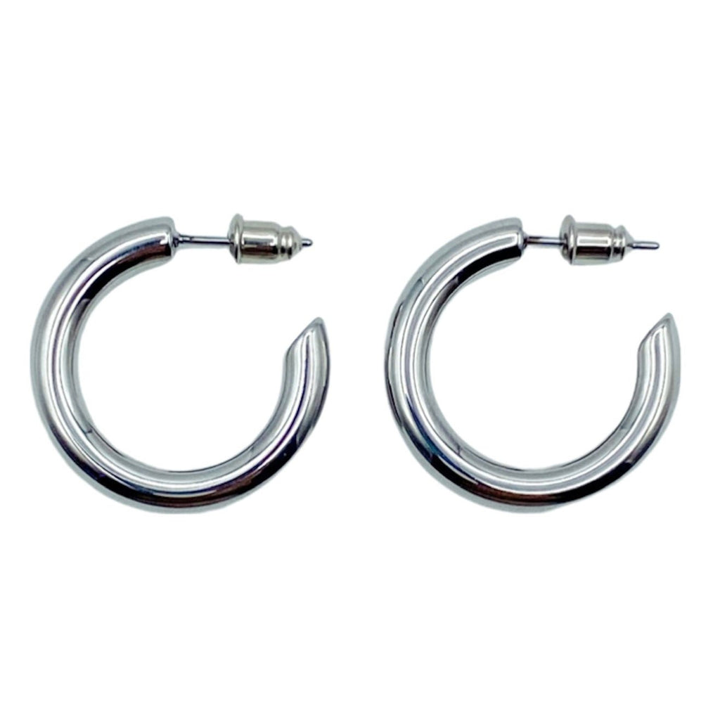 hypoallergenic silver hoop earrings stainless steel hypoallergenic and waterproof